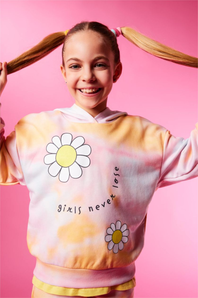 FILLES Rose Sweat À Capuche Coupe Relax Pour Fille