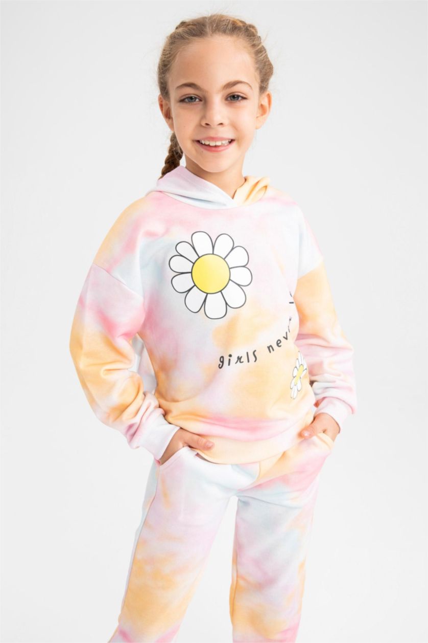 FILLES Rose Sweat À Capuche Coupe Relax Pour Fille