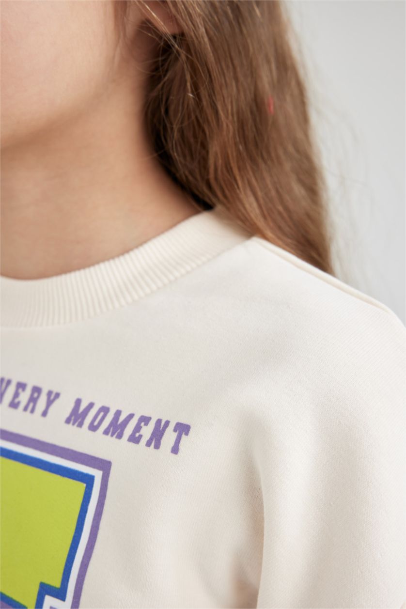 GIRLS & TEENS Ecru Girls Crop Printed 2-Pack Set