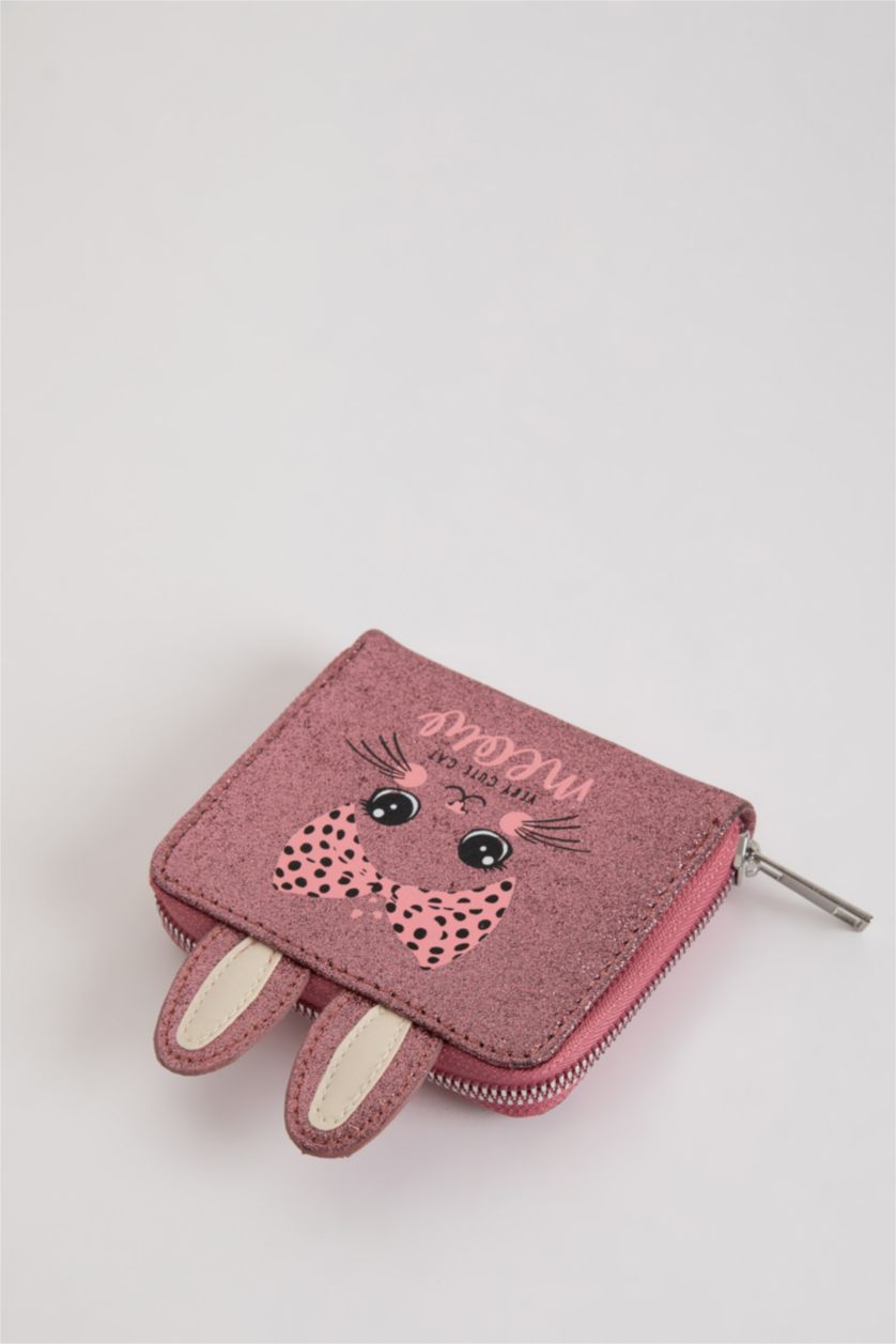 GIRLS & TEENS Pink Girl Faux Leather Wallet