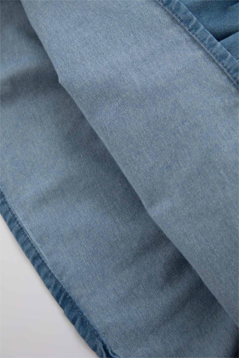 Baby Girl Blue Baby Girls Long Sleeve Jean Dress