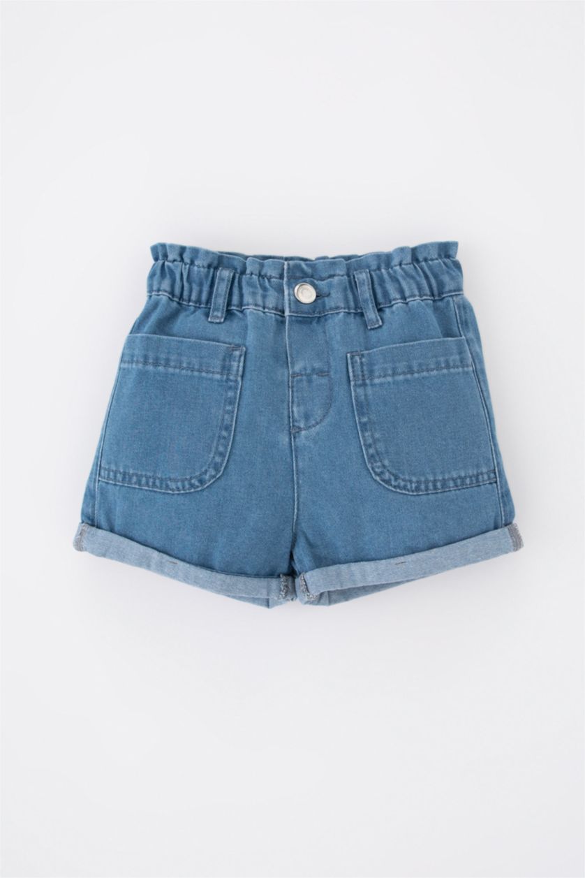 Kız Bebek Mavi Kız Bebek Jean Şort