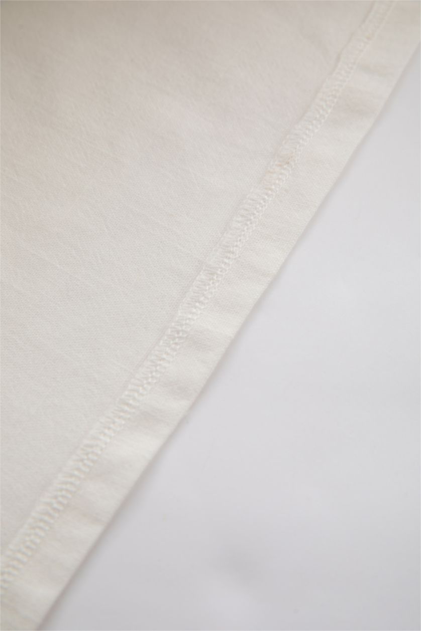 BÉBÉ FILLE Écru Chemise À Manches Longues En Popeline Brodée Bébé Fille