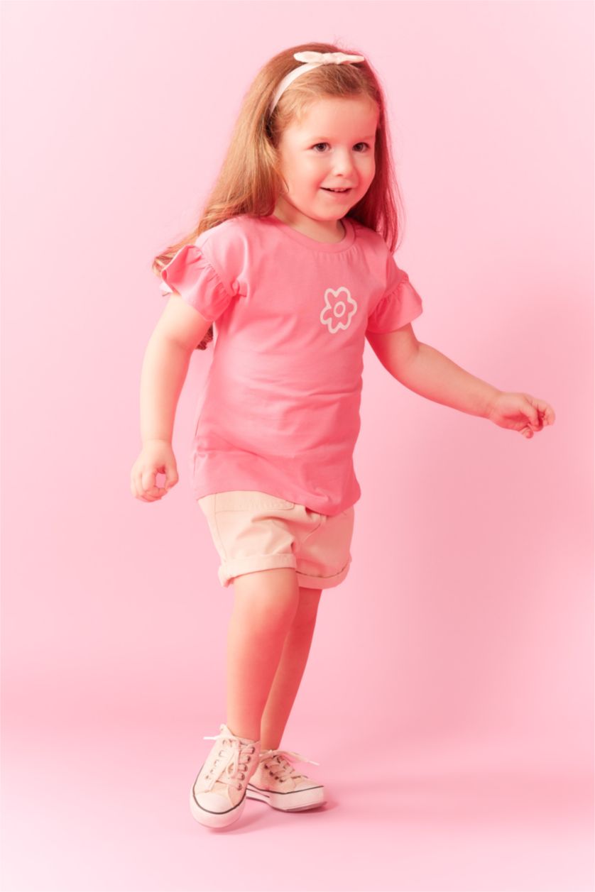 BÉBÉ FILLE Beige Clair Short en Gabardine à Coupe confort pour bébé fille