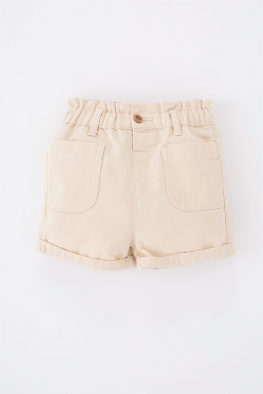 BÉBÉ FILLE Beige Clair Short en Gabardine à Coupe confort pour bébé fille