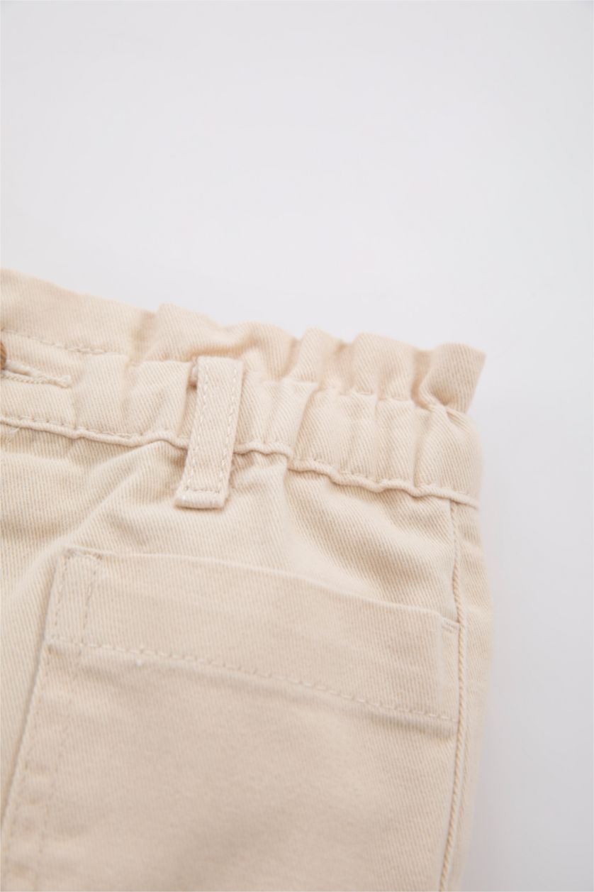 BÉBÉ FILLE Beige Clair Short en Gabardine à Coupe confort pour bébé fille