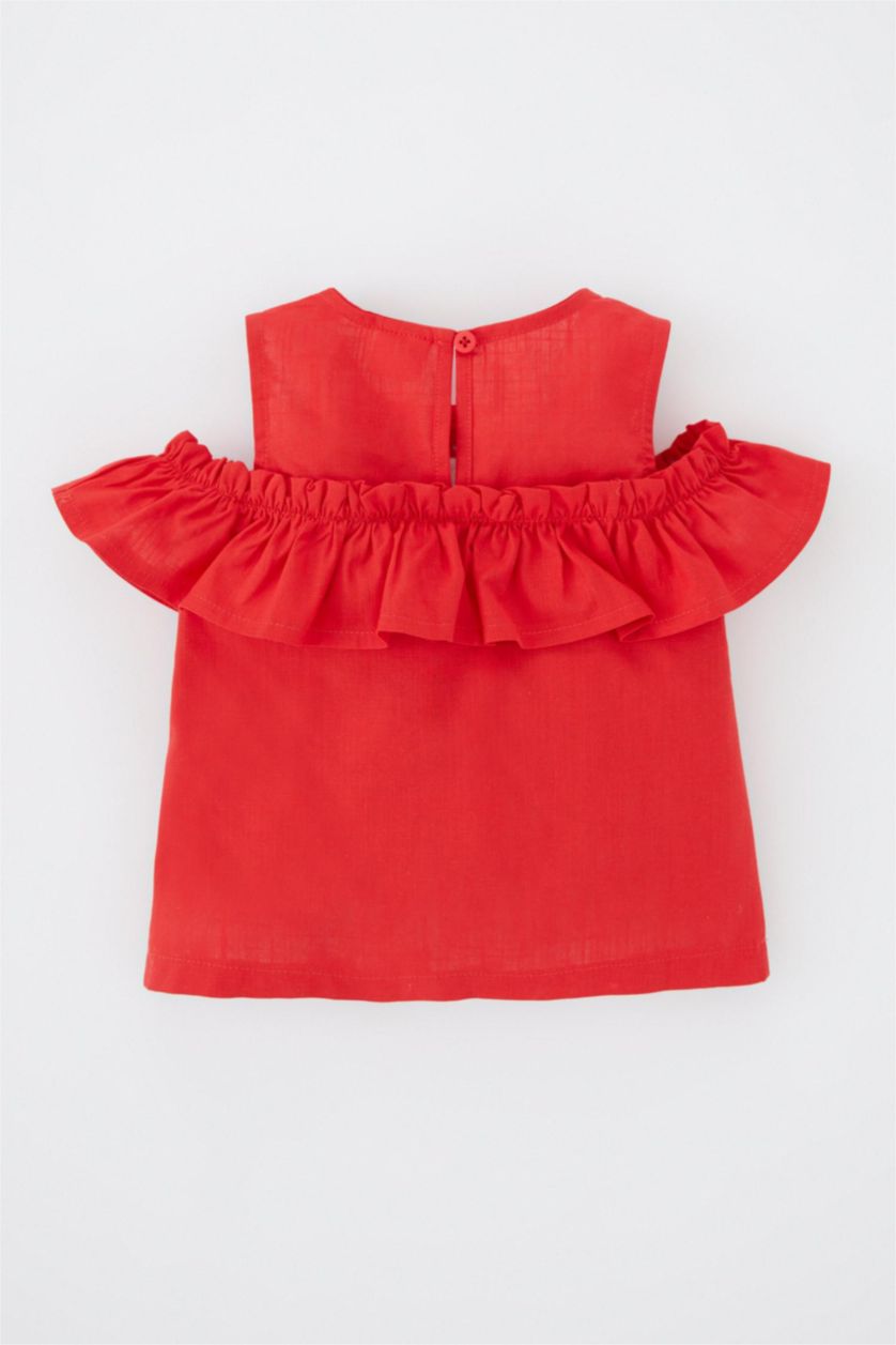 ДІВЧИНКА червоний Сорочка стандартного крою з льону для малюків дівчаток