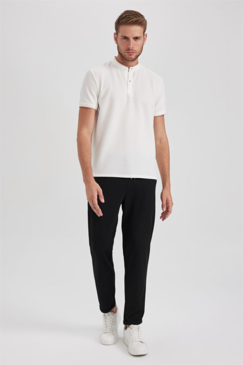 MAN White Modern Fit Short Sleeve Polo T-Shirt