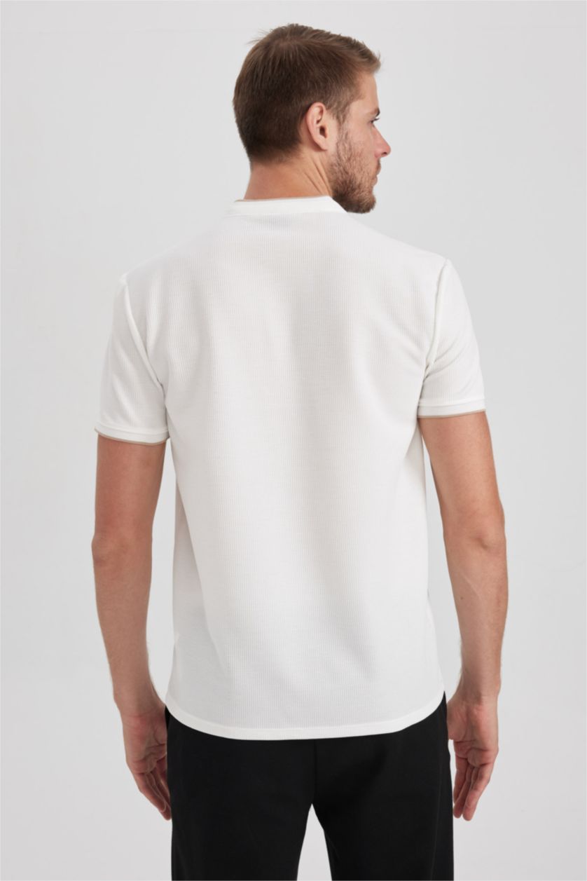 MAN White Modern Fit Short Sleeve Polo T-Shirt