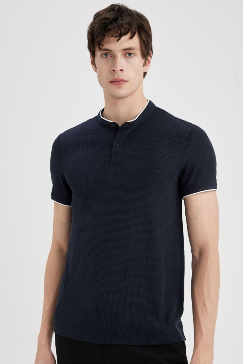 Men NAVY Modern Fit Short Sleeve Polo T-Shirt
