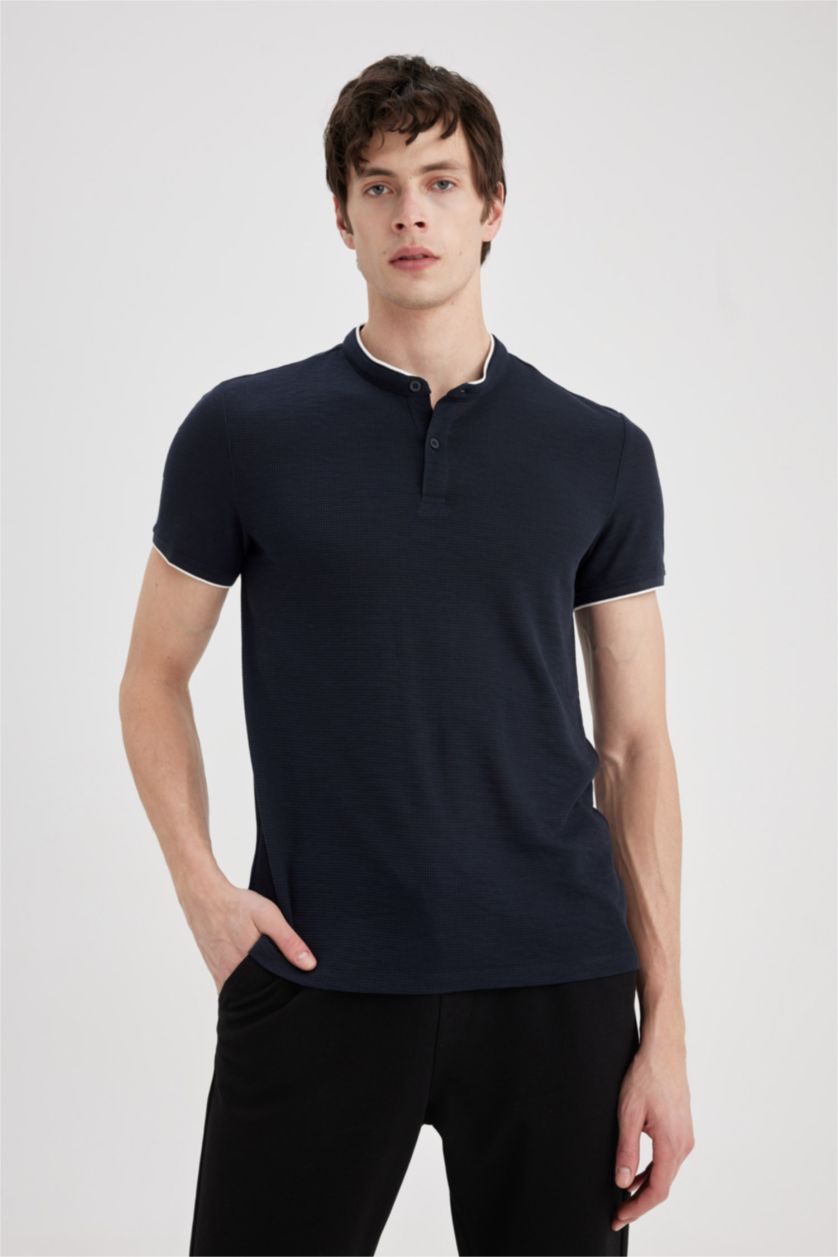 Men NAVY Modern Fit Short Sleeve Polo T-Shirt