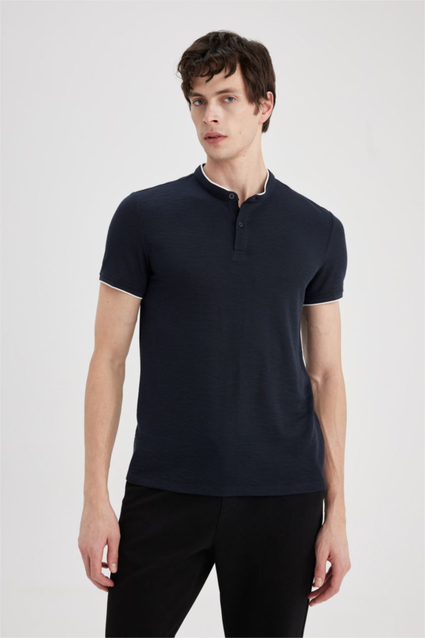 Men NAVY Modern Fit Short Sleeve Polo T-Shirt