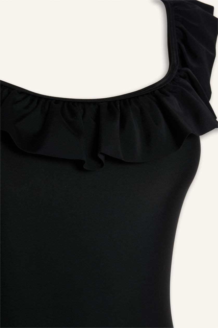 Әйелдерге қара Regular Fit суға шомылу киімі