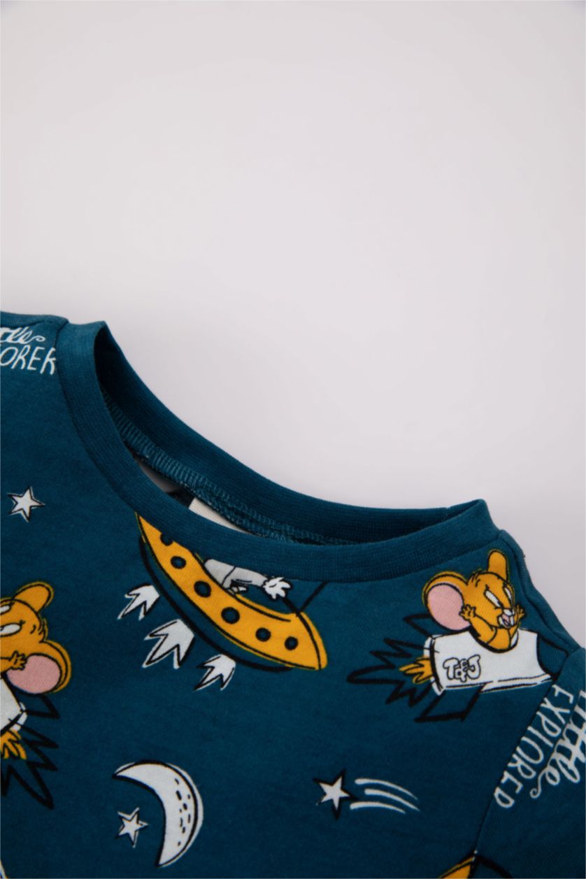 BÉBÉ GARÇON Vert Pyjama short et t-shirt à manches courtes Tom & Jerry pour bébé garçon