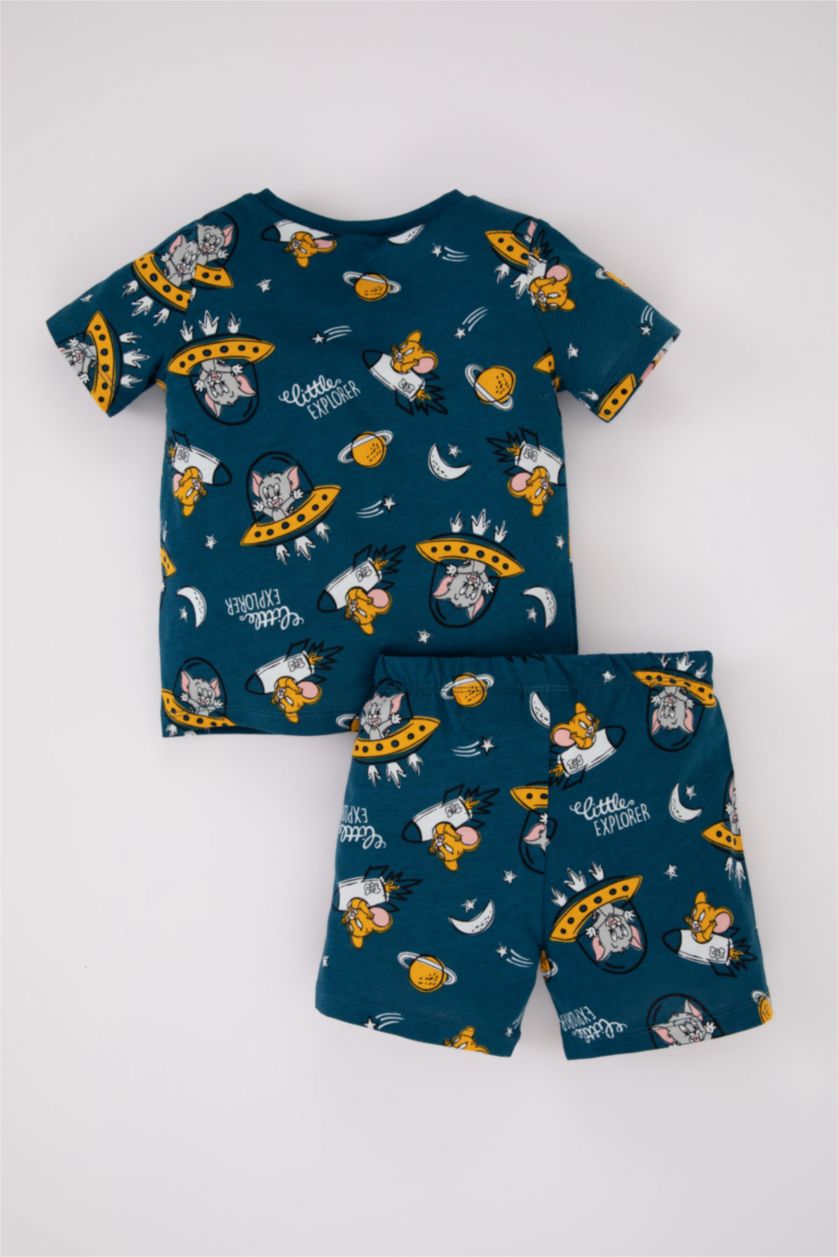 BÉBÉ GARÇON Vert Pyjama short et t-shirt à manches courtes Tom & Jerry pour bébé garçon