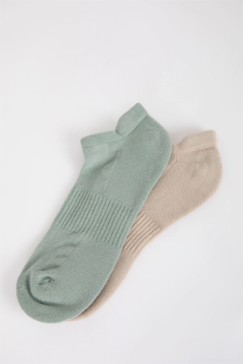 HOMME Beige Chaussettes de Sport en Coton pour Homme - 2 Paires