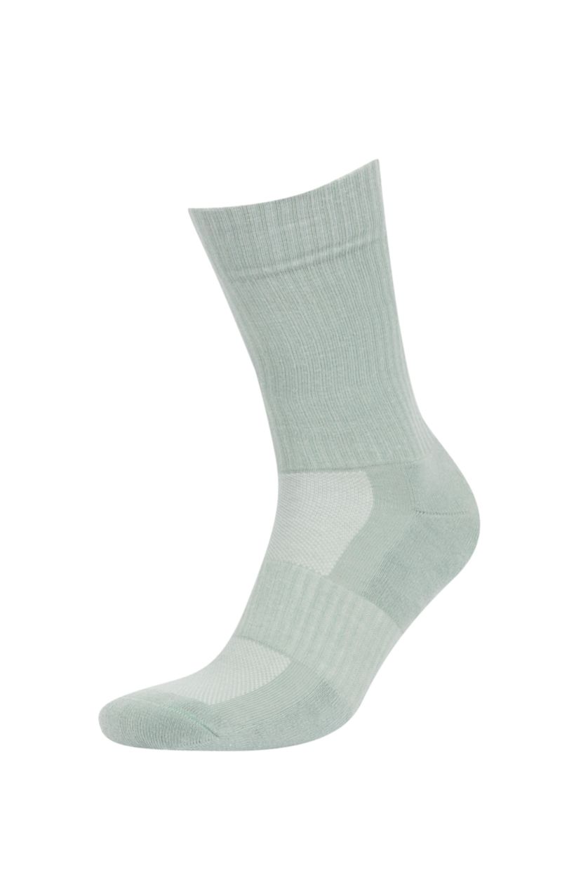 MAN Beige Melange Men Defacto Fit 2-Pack Cotton Short Socks