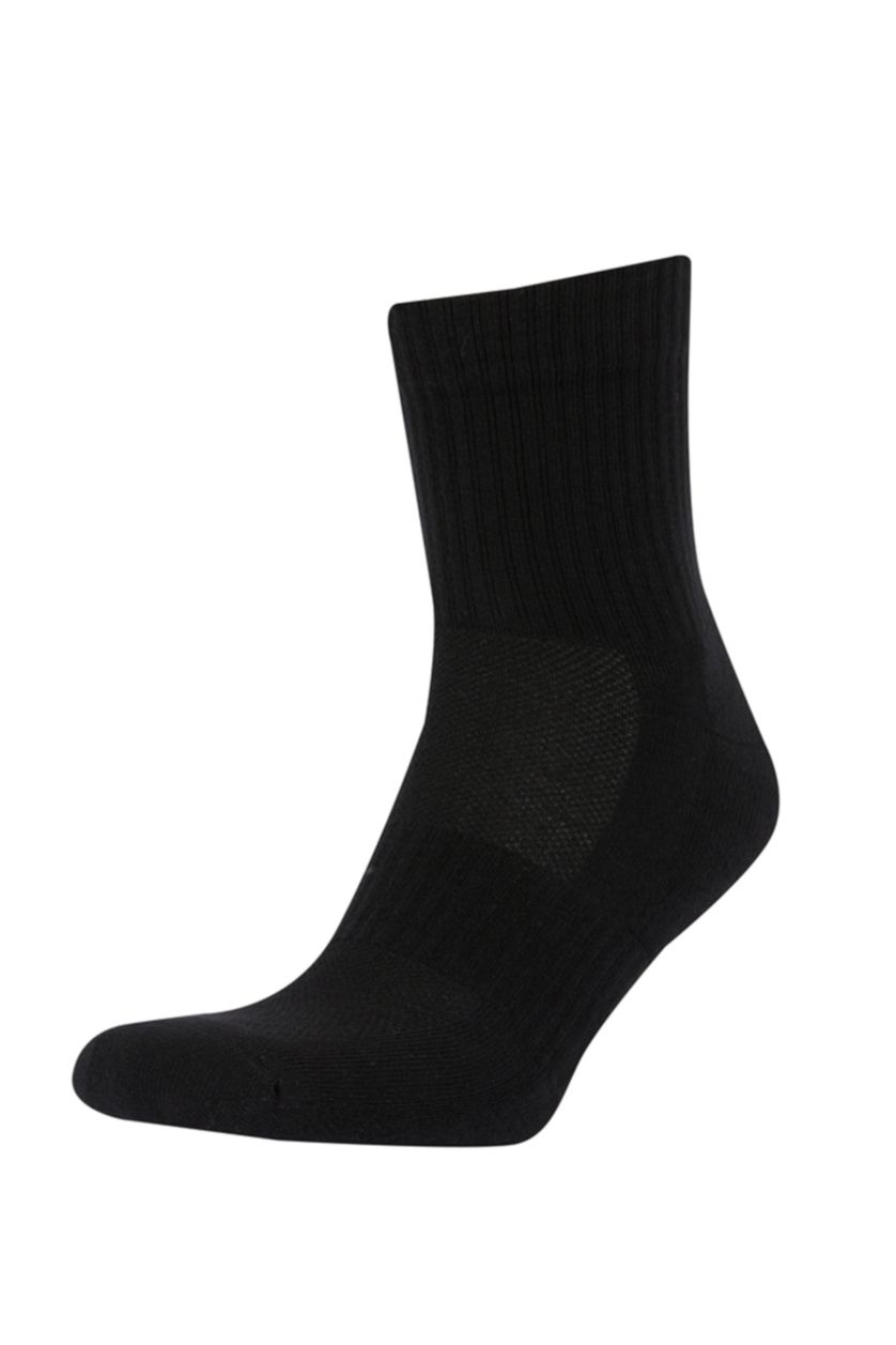 Erkek Siyah Erkek 2'li Pamuklu Havlu Spor Çorap