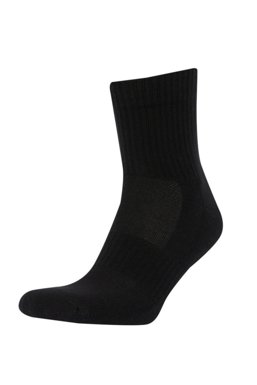 Erkek Siyah Erkek 2'li Pamuklu Havlu Spor Çorap