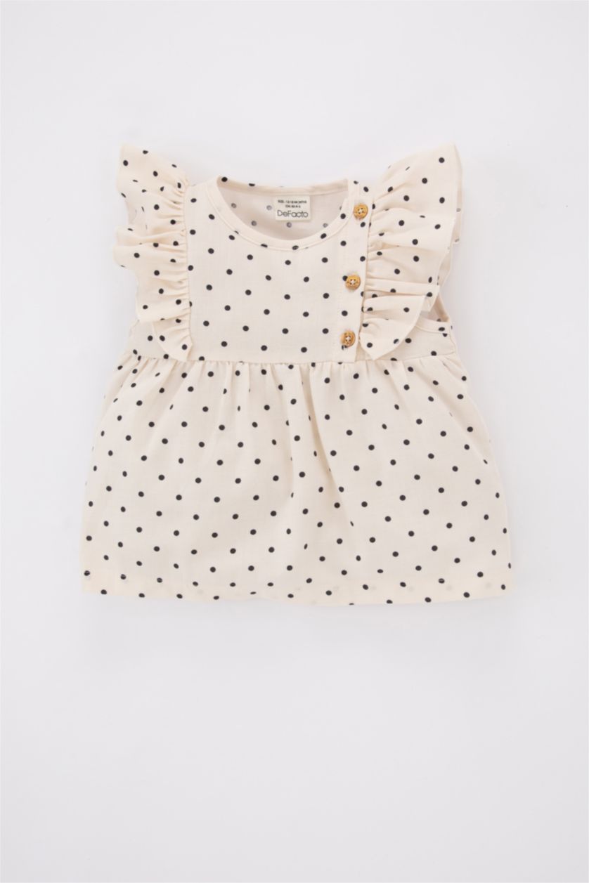 BABY GIRL Stone Baby Girls Poplin Short Sleeve Shirt