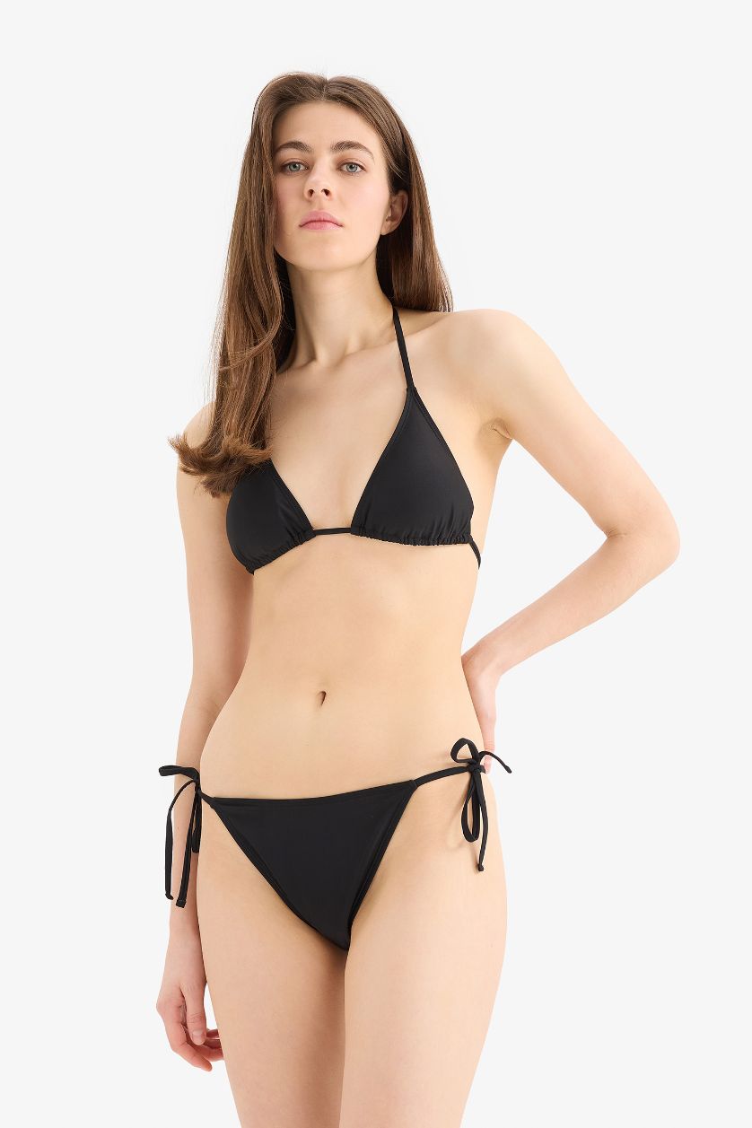 WOMAN Black Fall in Love Regular Fit Bikini Bottom