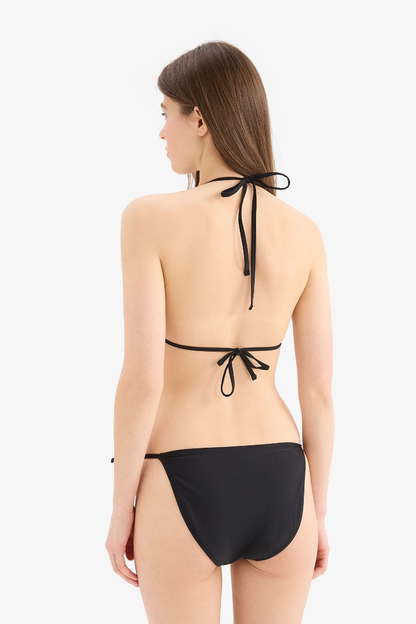 WOMAN Black Fall in Love Regular Fit Bikini Bottom