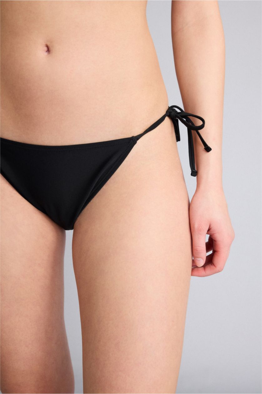 WOMAN Black Regular Fit Bikini Bottom