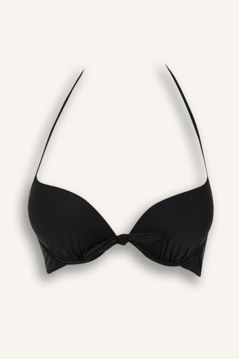Kadın Siyah Regular Fit Bikini Üstü