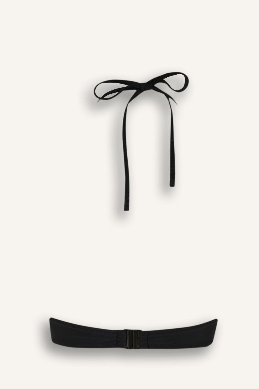 Kadın Siyah Regular Fit Bikini Üstü