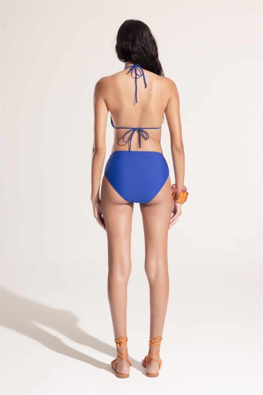 Kadın Saks Regular Fit Yüksek Bel Bikini Altı-Fall in Love