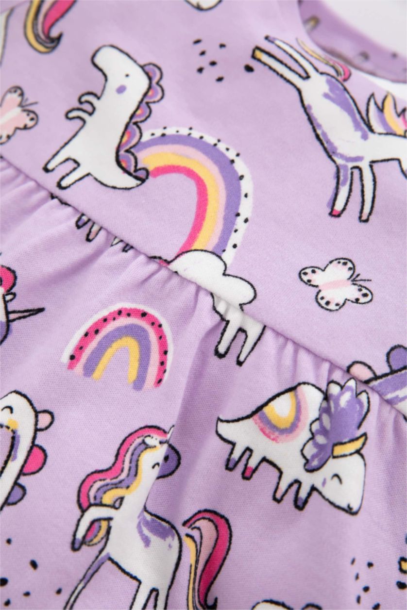 BABY GIRL Lilac طقم بيجاما قصة عادية