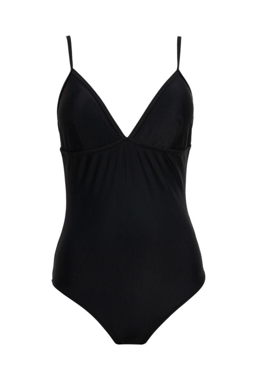 Woman Black Fall in Love Regular Fit Swimsuit
