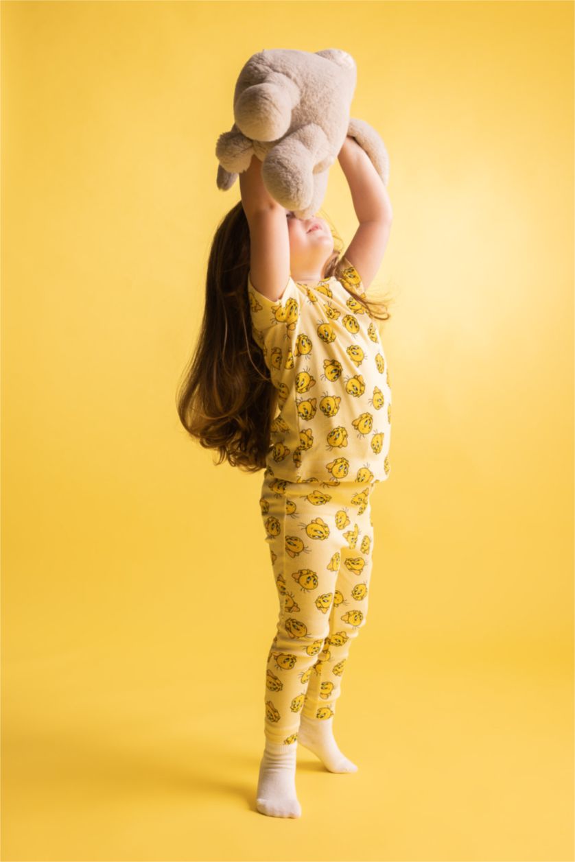 BABY GIRL Light Yellow Baby Girls Looney Tunes Crew Neck Rib Pajamas 2 Packs