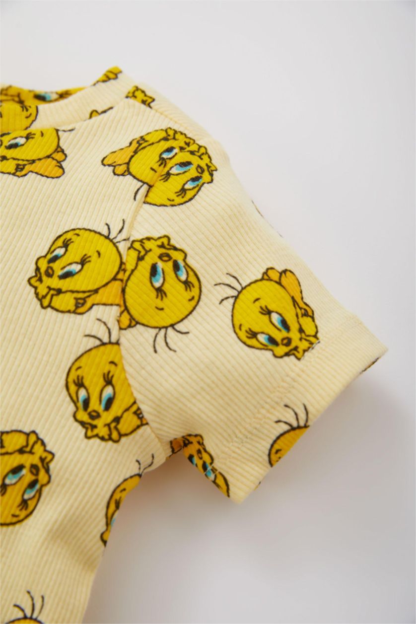 BABY GIRL Light Yellow Baby Girls Looney Tunes Crew Neck Rib Pajamas 2 Packs