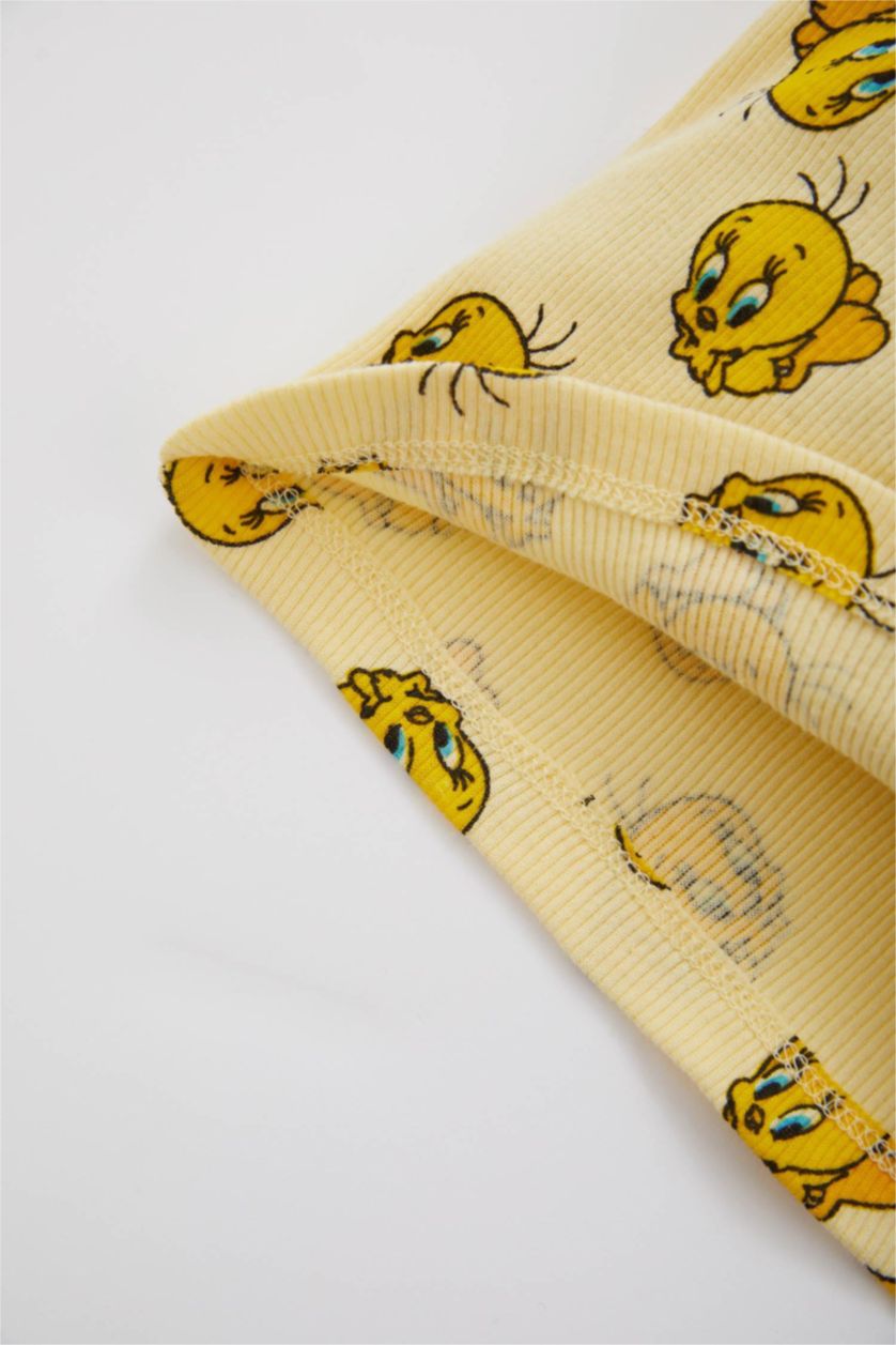 BABY GIRL Light Yellow Baby Girls Looney Tunes Crew Neck Rib Pajamas 2 Packs