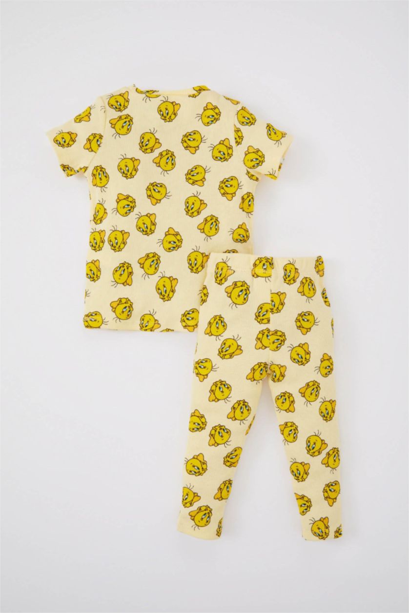 BABY GIRL Light Yellow Baby Girls Looney Tunes Crew Neck Rib Pajamas 2 Packs