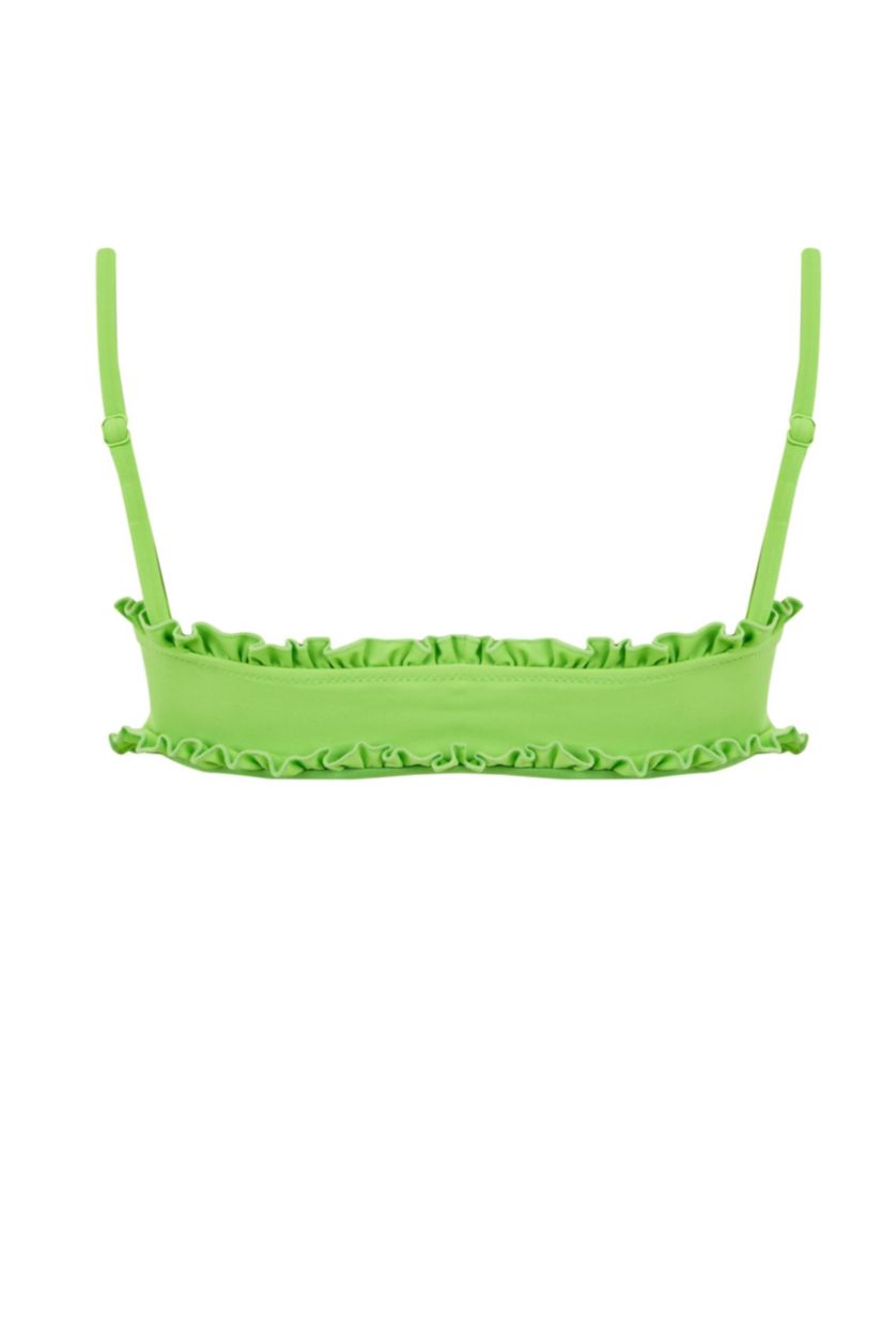 WOMAN Green Fall in Love Regular Fit Bikini Top