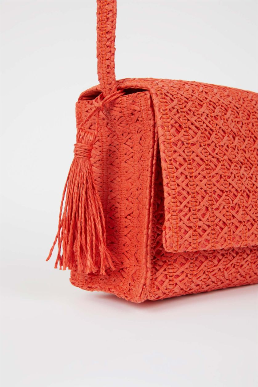FEMME Orange Sac à main Osier