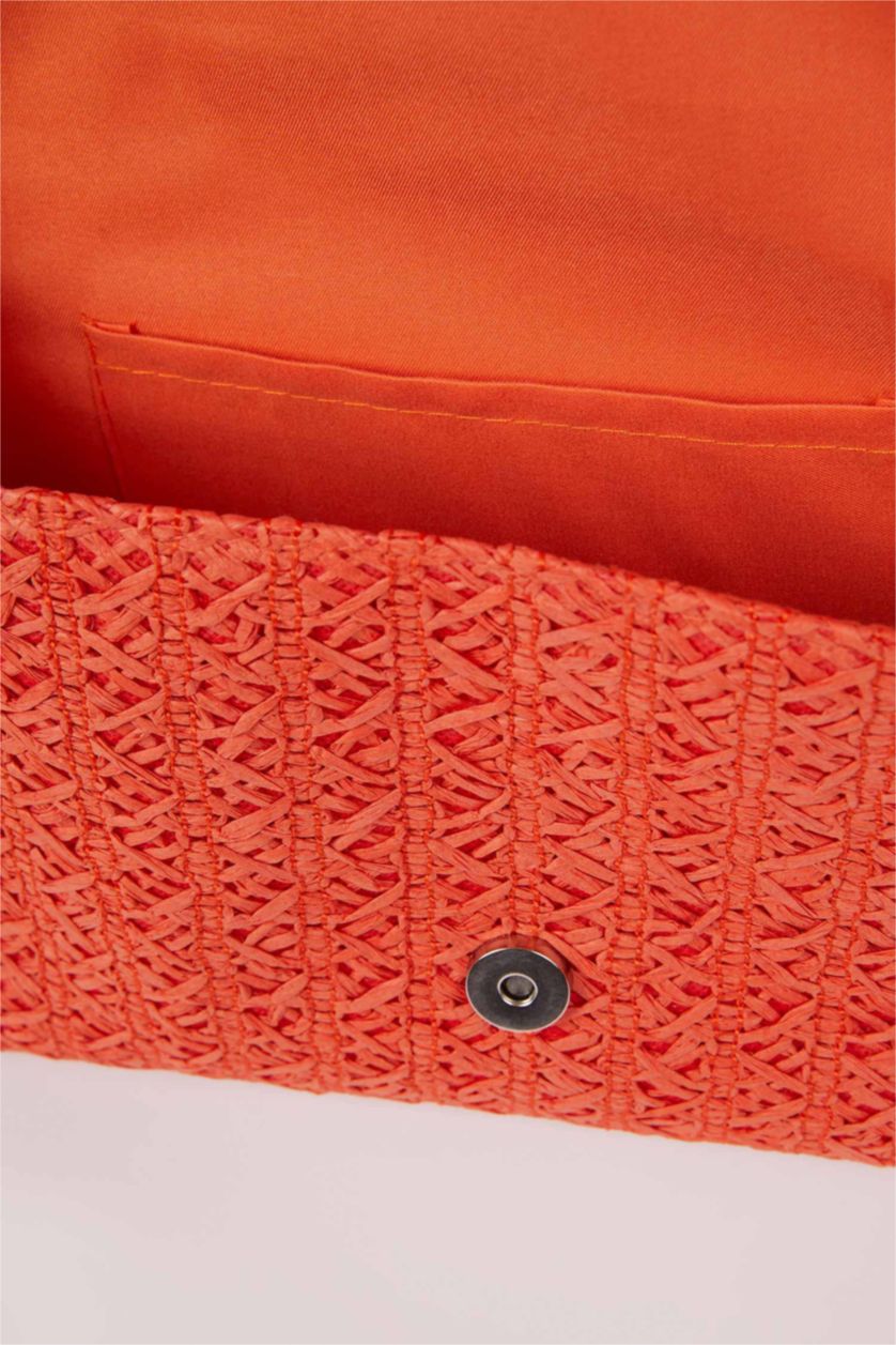 FEMME Orange Sac à main Osier