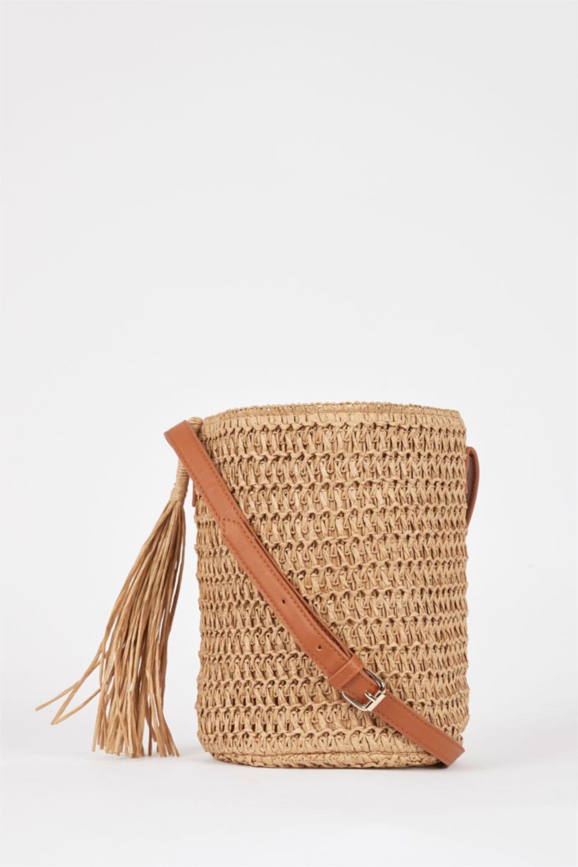 WOMAN Sand Women Straw Crossbody Bag
