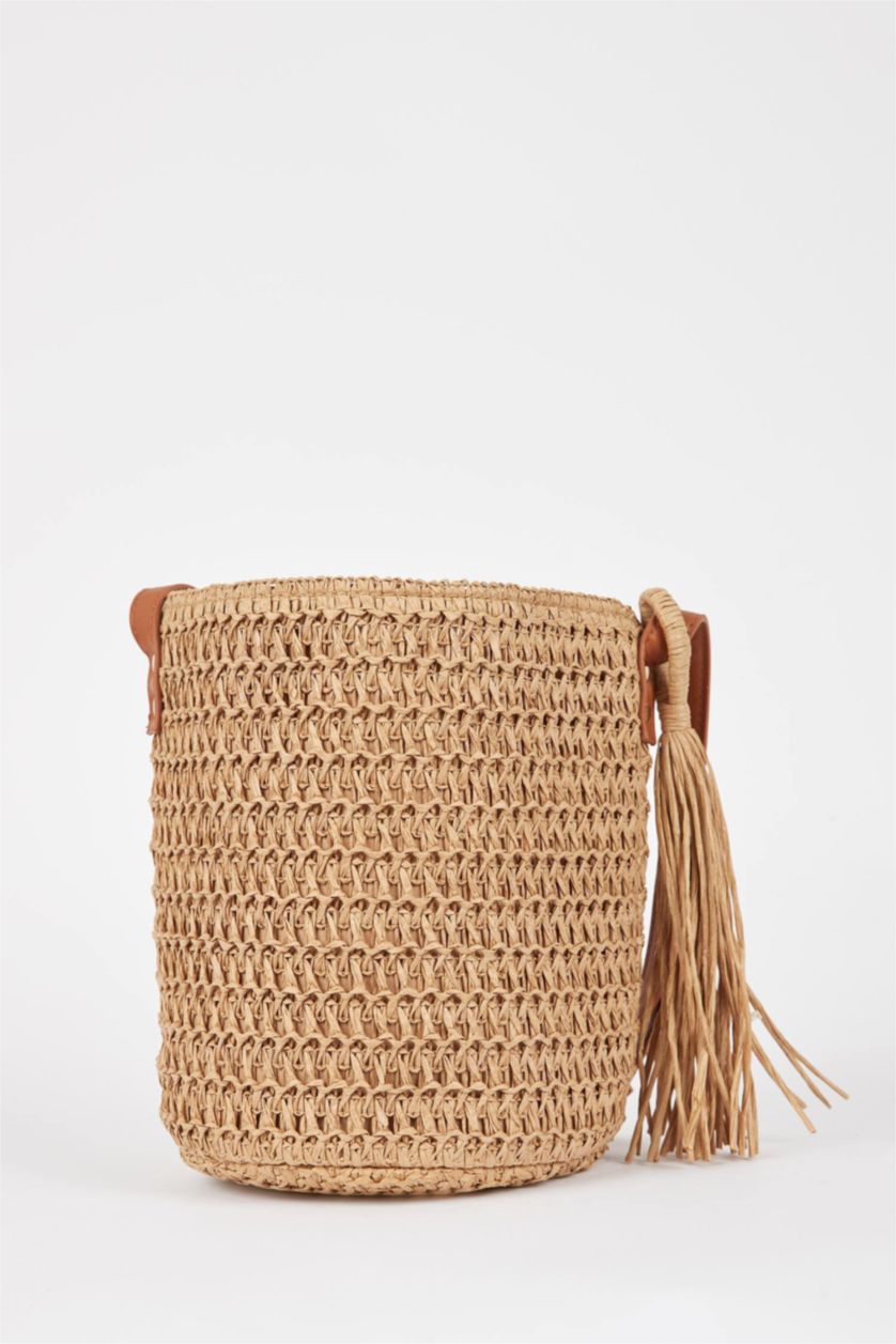WOMAN Sand Women Straw Crossbody Bag