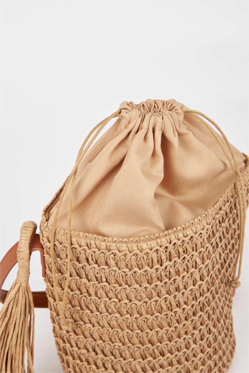 WOMAN Sand Women Straw Crossbody Bag