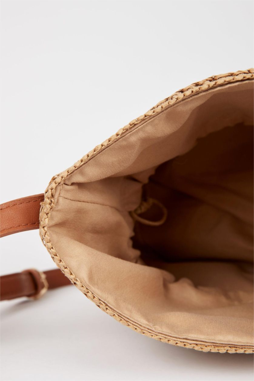 WOMAN Sand Women Straw Crossbody Bag