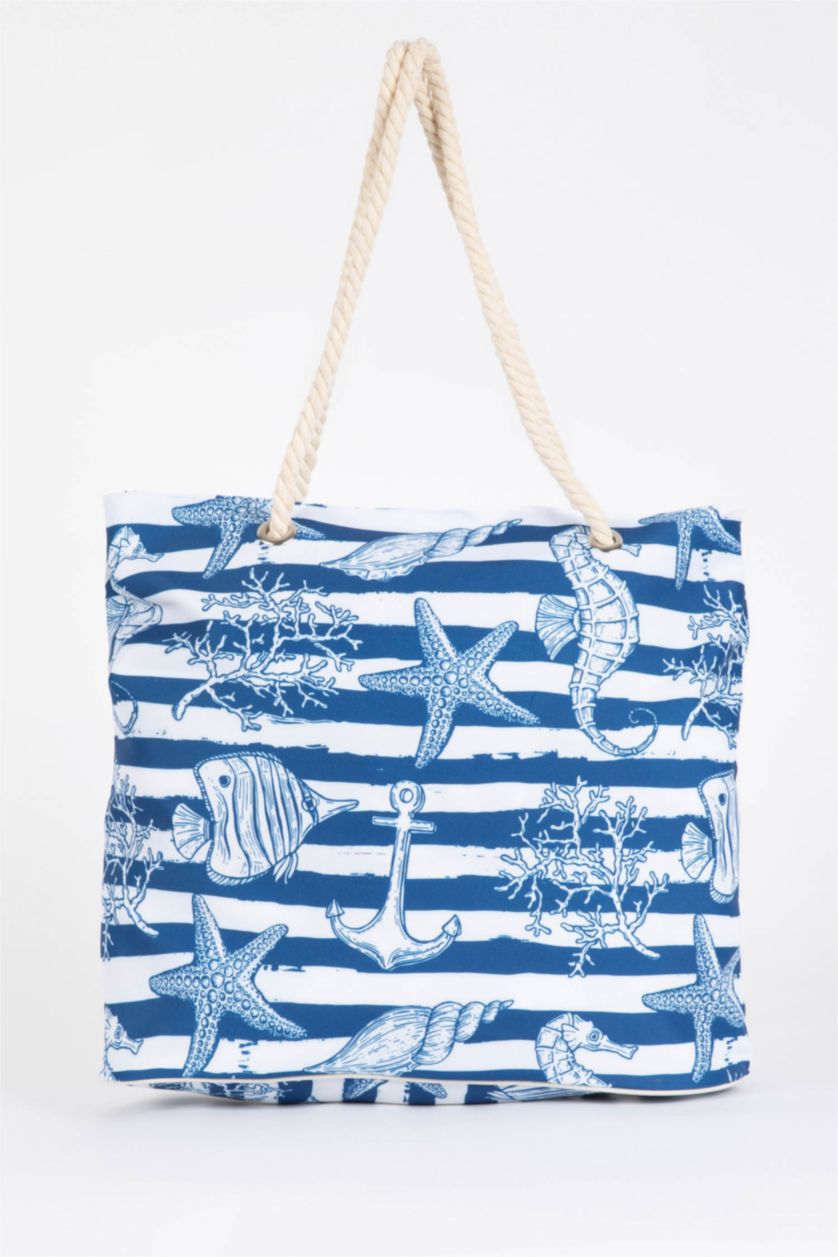 Женщины Разноцветный Пляжная соломенная сумка