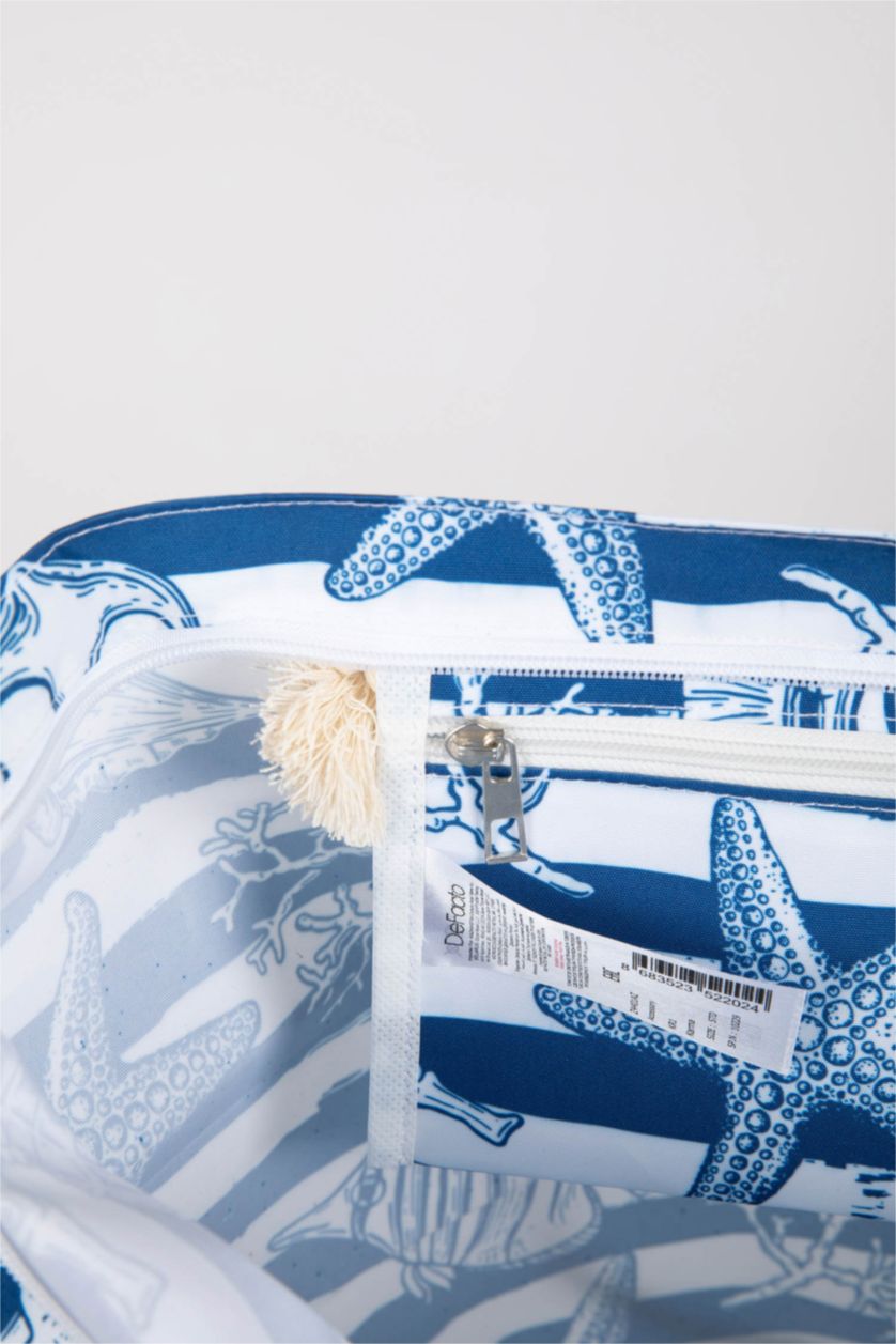 Женщины Разноцветный Пляжная соломенная сумка