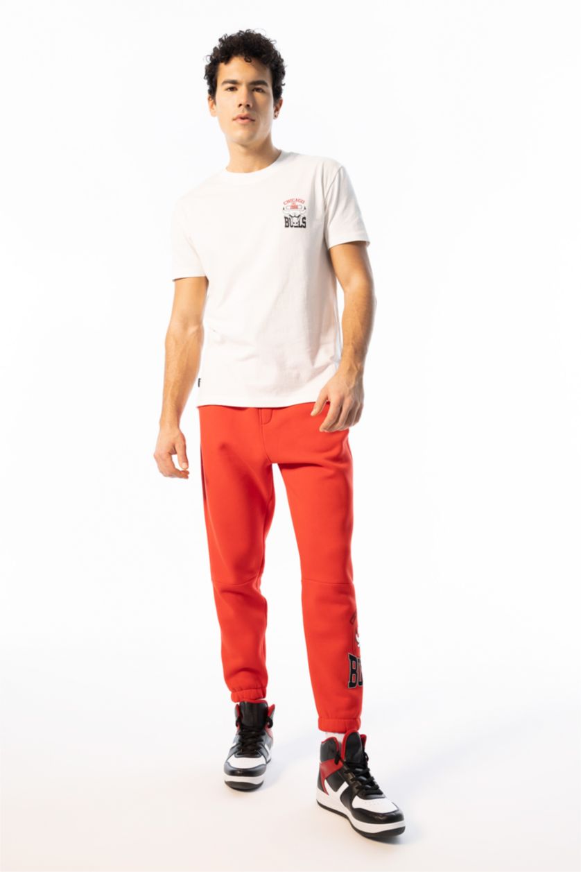 HOMME Écru Defacto Fit Nba Chicago Bulls Coupe Standard T-Shirt À Col Rond