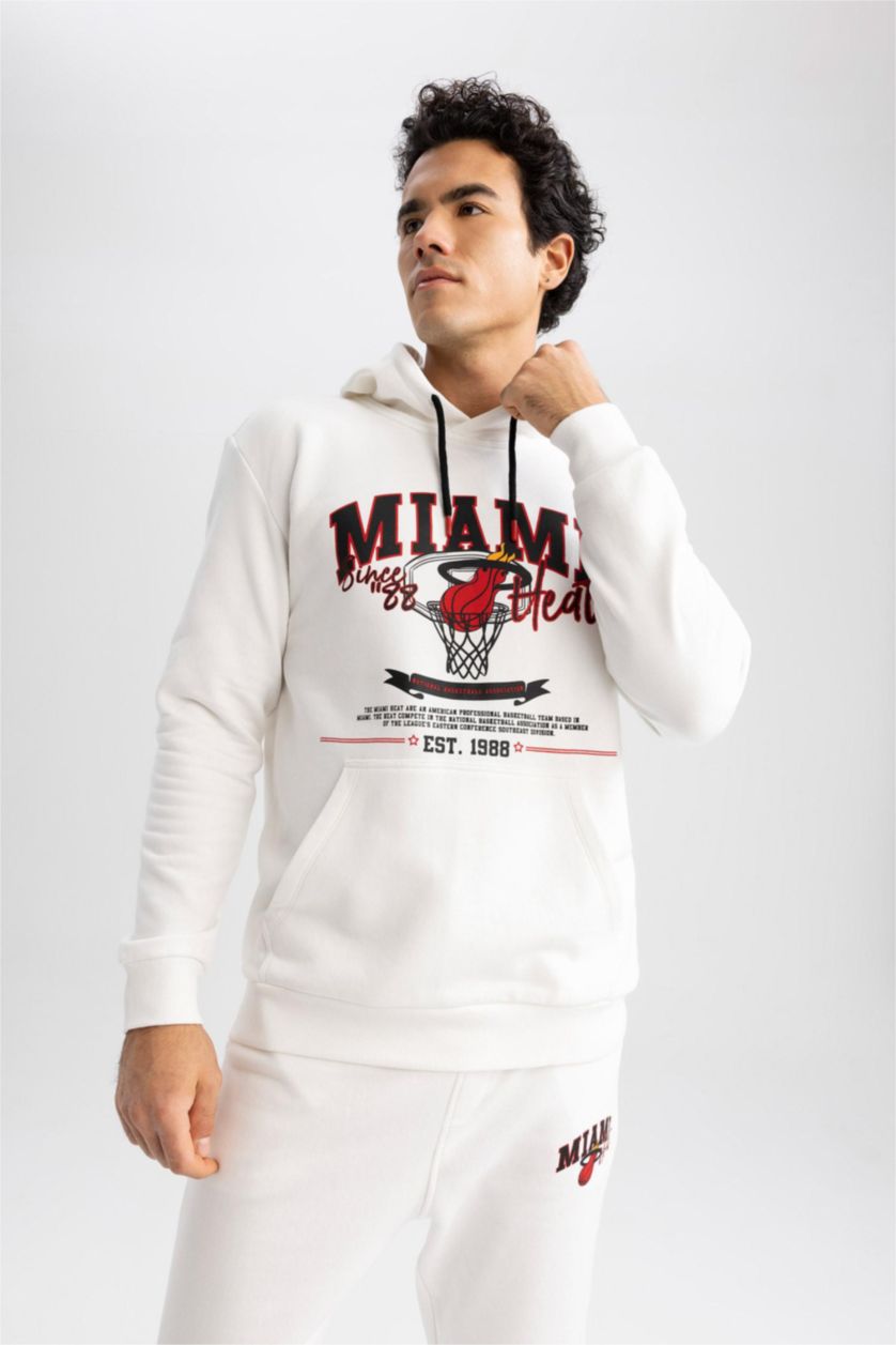 Ерлер экру NBA Miami Heat Лицензиялық стандарт пішім бас киімді Свитер