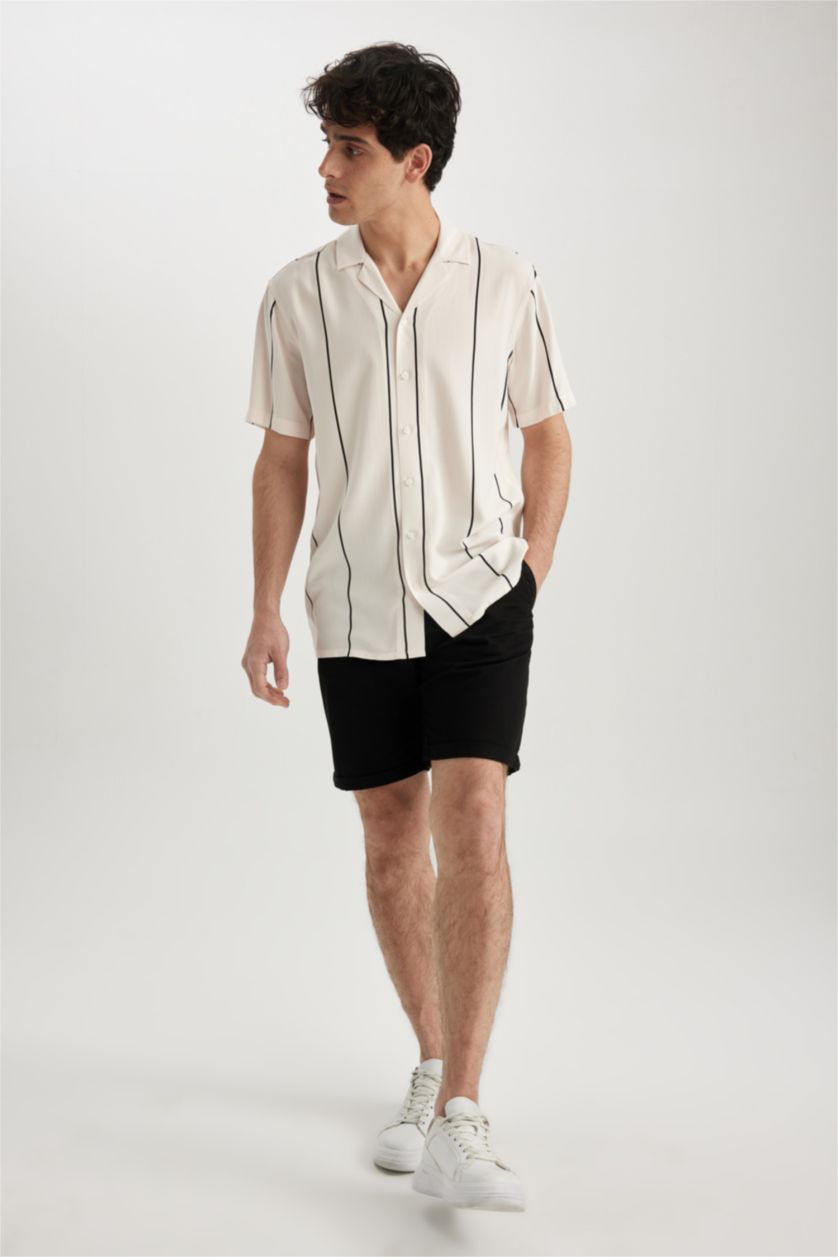 MAN Stone Regular Fit Viscose Short Sleeve Shirt