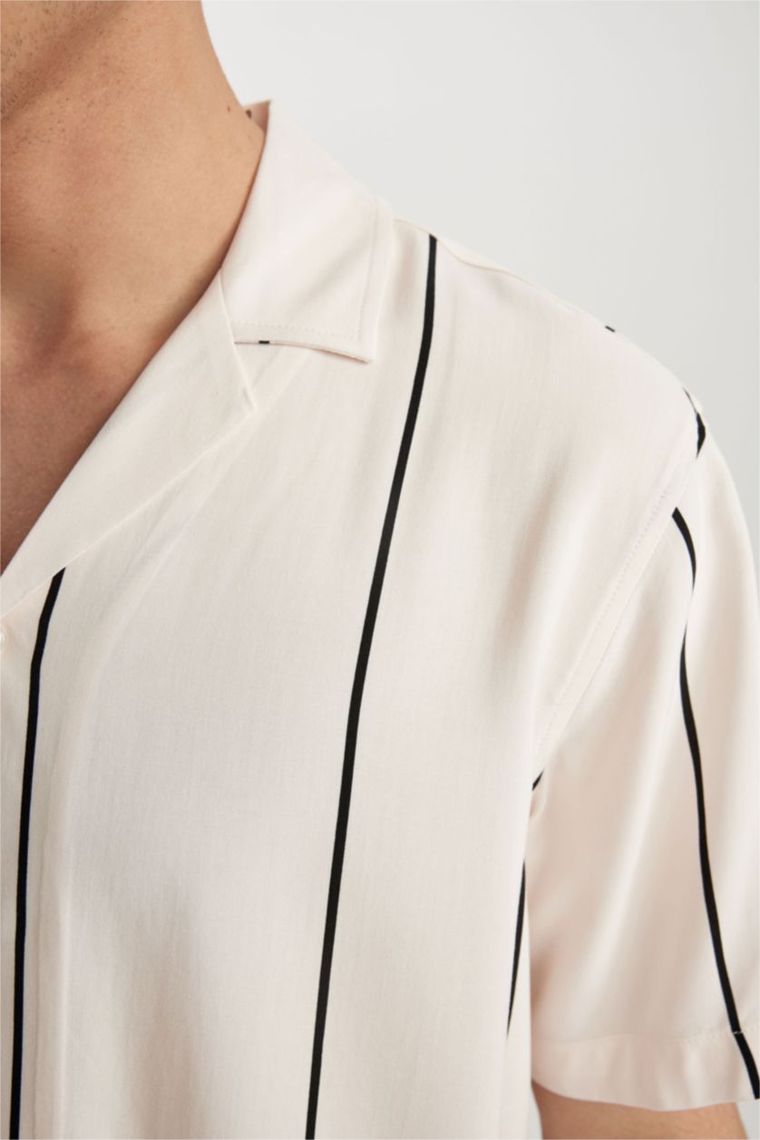 MAN Stone Regular Fit Viscose Short Sleeve Shirt