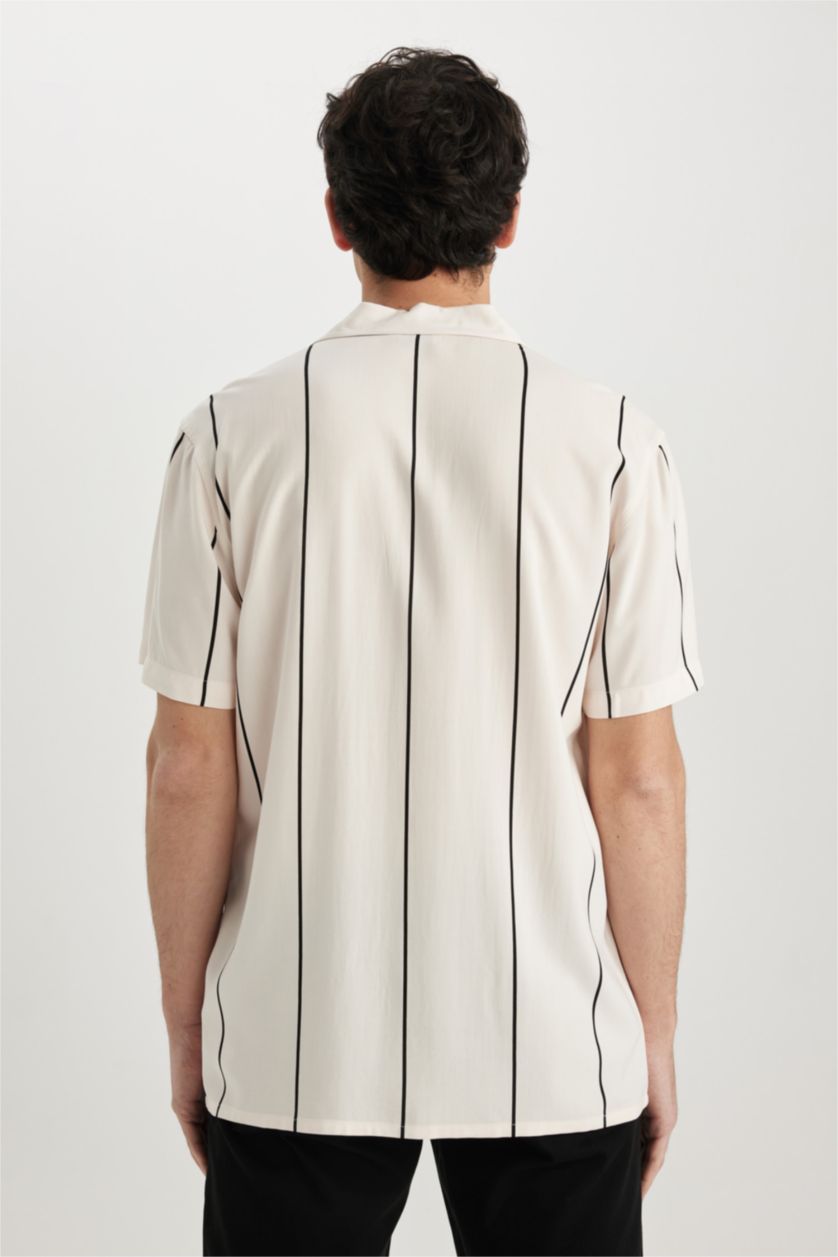 MAN Stone Regular Fit Viscose Short Sleeve Shirt